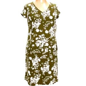 Liz Claiborn Burnt Olive Floral X-Large Dress